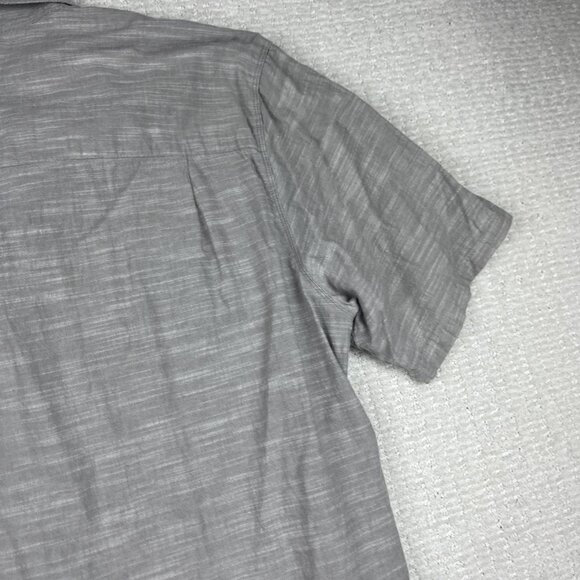 Woolrich Button Down Shirt Men's Large Short Sleeve Summer Outdoor Retro Gray - Picture 15 of 16